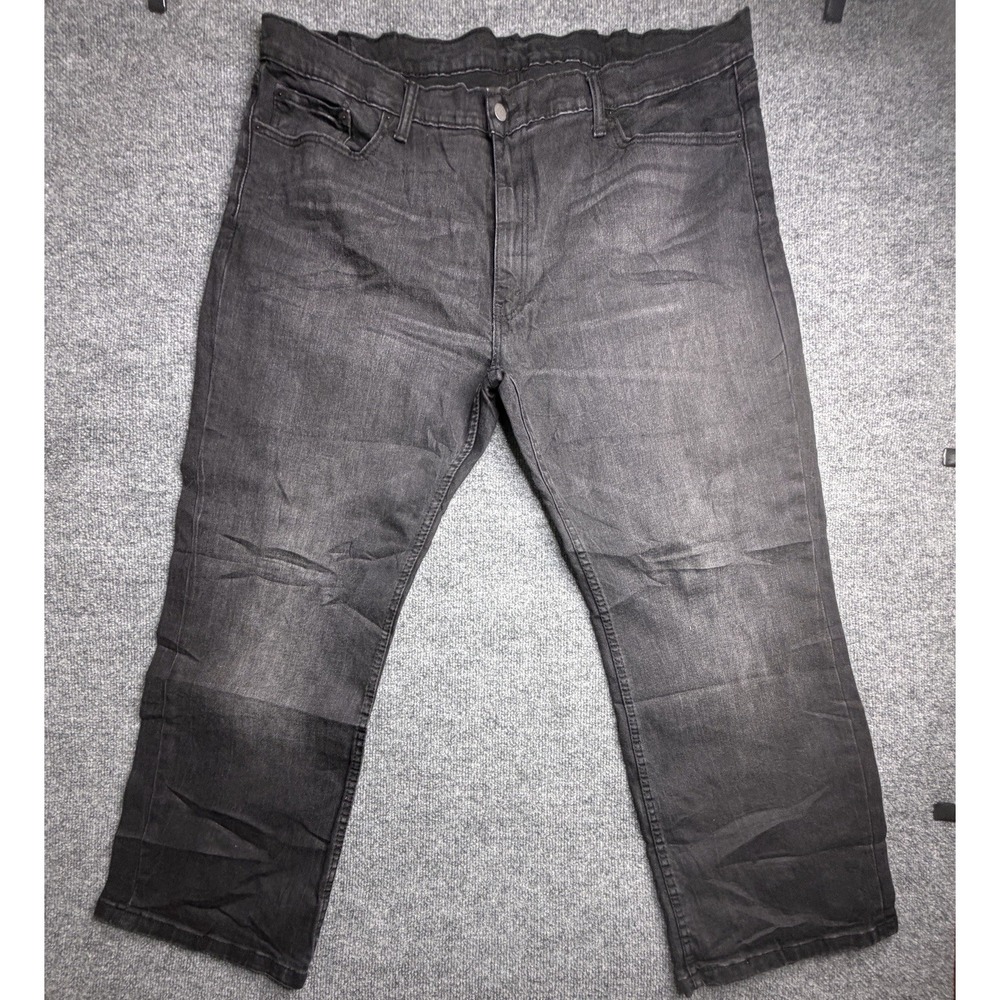 Levi's 559 Jeans Mens 44x30 Black Gray Faded Relaxed Fit Denim